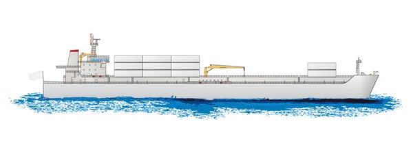 Vrachtschip — Stockvector
