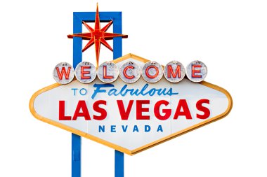 Las vegas sign isolated on white clipart