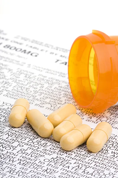 Receptbelagda läkemedel antibiotika — Stockfoto
