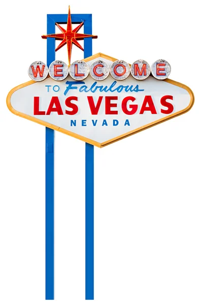Panneau Las Vegas Isolé sur Blanc Photos De Stock Libres De Droits