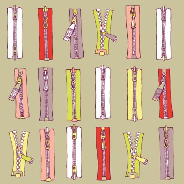 Zipper vector pattern clipart