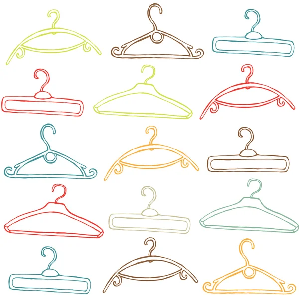 Clothes hangers — Stock Vector