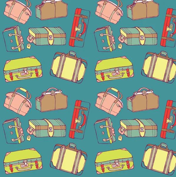 スーツケース パターン — ストックベクタ