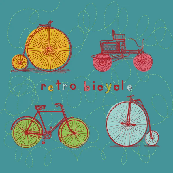 Bicicleta retro — Vetor de Stock