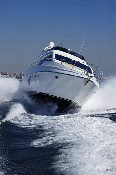 Olaszország, Nápoly, luxus yacht — Stock Fotó