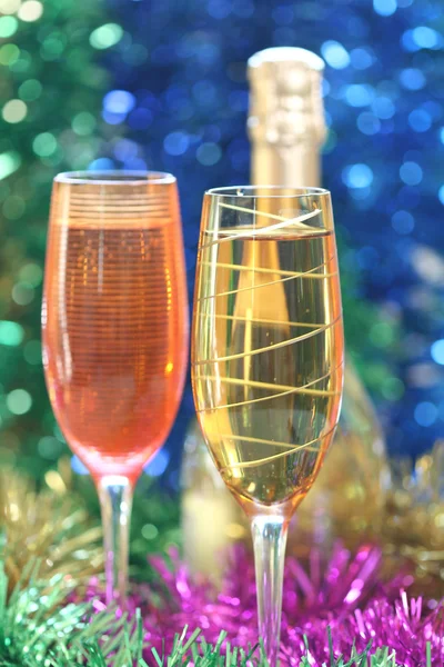 Christmas wineglasses — Stock Photo, Image