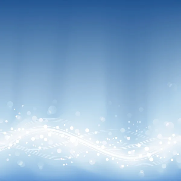 Azul pálido luces desenfocadas, puntos de luz — Vector de stock