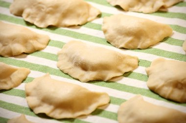 Closeup of Polish pierogi clipart