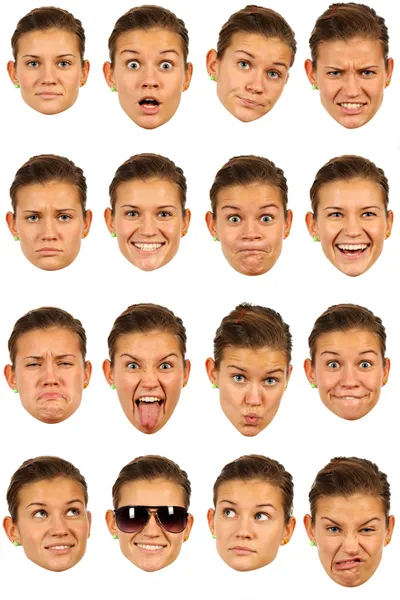 Useful facial expressions — Stock Photo, Image