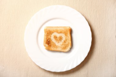 Toast on the plate clipart