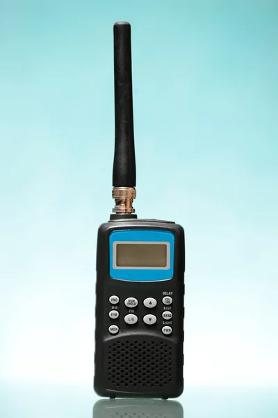 stock image Radio scanner over blue background