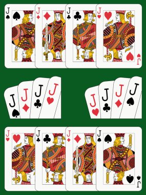 Four Jacks clipart