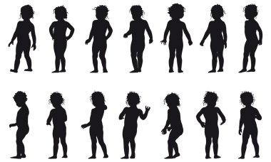 Child standing clipart