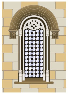 Gothic-Renaissance window clipart