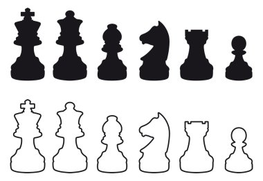 Chessmen symbols clipart