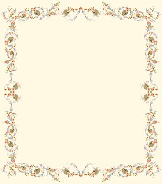 Floral parchment clipart