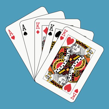 Full house kings and aces clipart