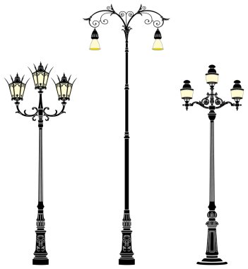 Floor street lamps clipart