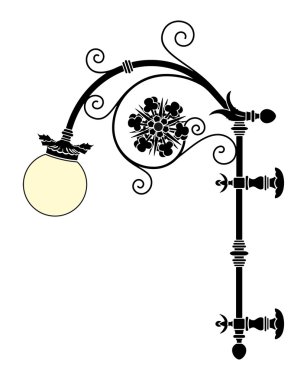 Wall street lamp clipart