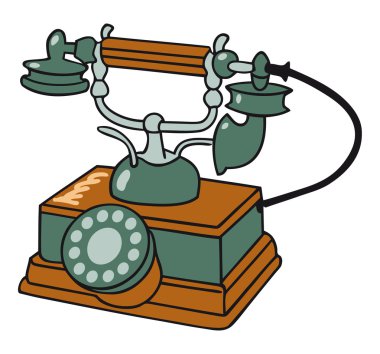 Old telephone clipart