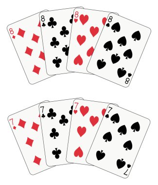 Poker eight and seven clipart