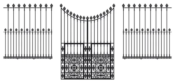 Gate and Fences — Stock Vector