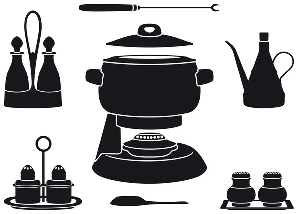 Pot à fondue — Image vectorielle