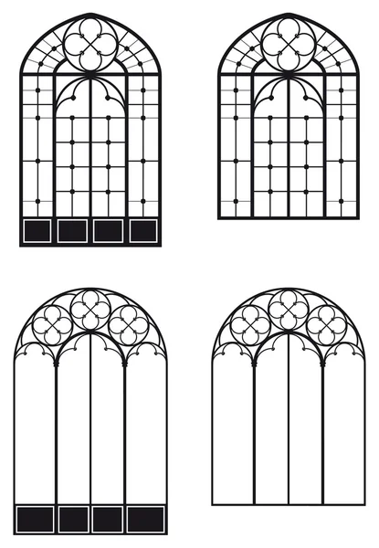Fenêtres et portes-fenêtres — Image vectorielle