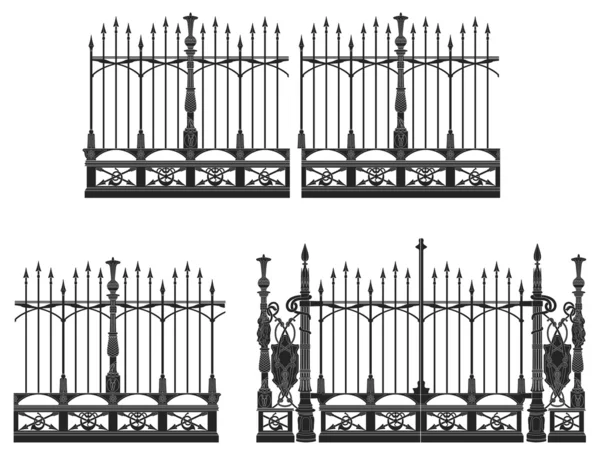 Ворота и заборы — стоковый вектор