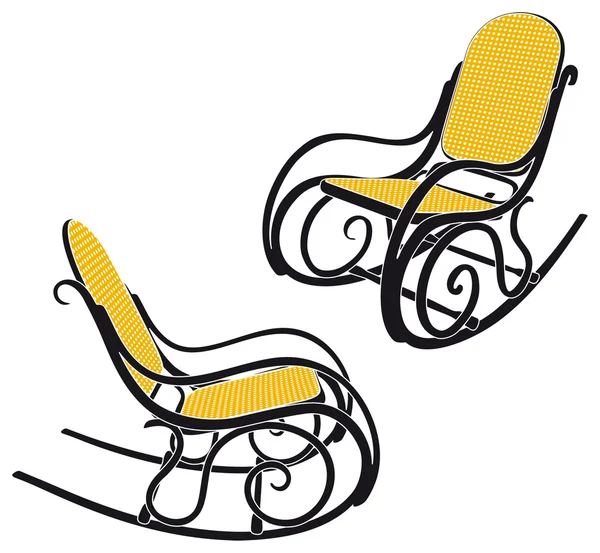 Thonet rocking chair — Stock Vector