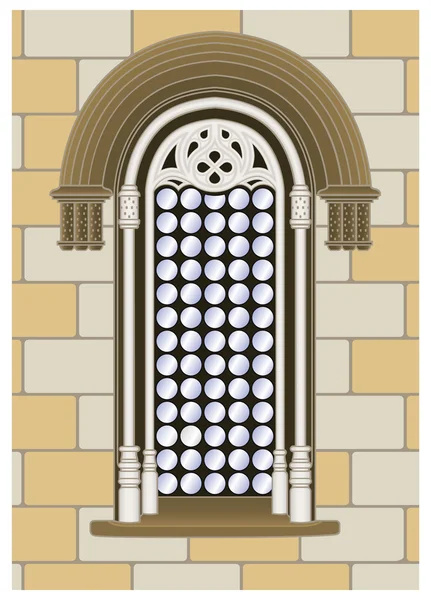Gotycko renesansowe okna — Wektor stockowy