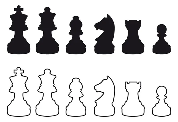 Schachsymbole — Stockvektor