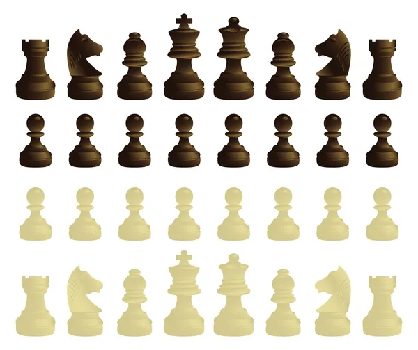 Renkli satranç figürleri — Stok Vektör