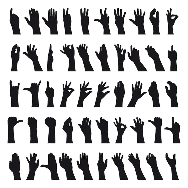 Cinquante mains — Image vectorielle