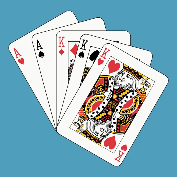 Full house králů a ACE — Stockový vektor