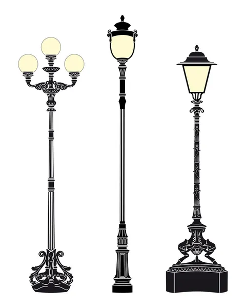 Вуличні світильники напольні — стоковий вектор