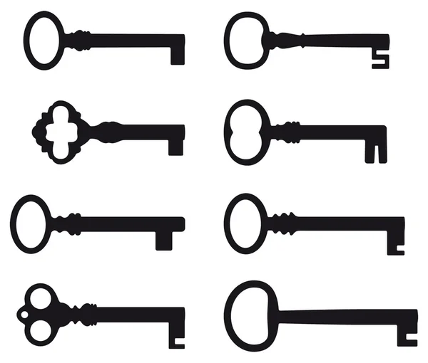 Ośmiu starych kluczy — Wektor stockowy