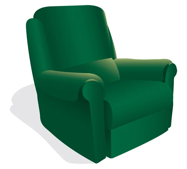 Green armchair — Stock Vector