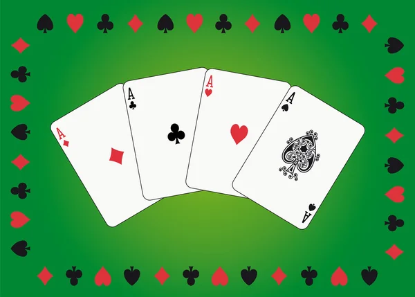 Aces poker — Stock Vector