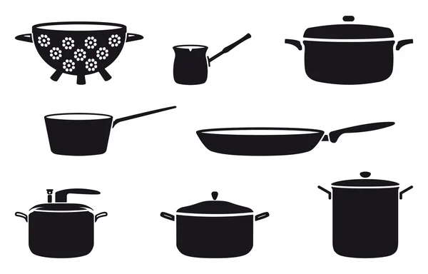 鍋と鍋 — ストックベクタ