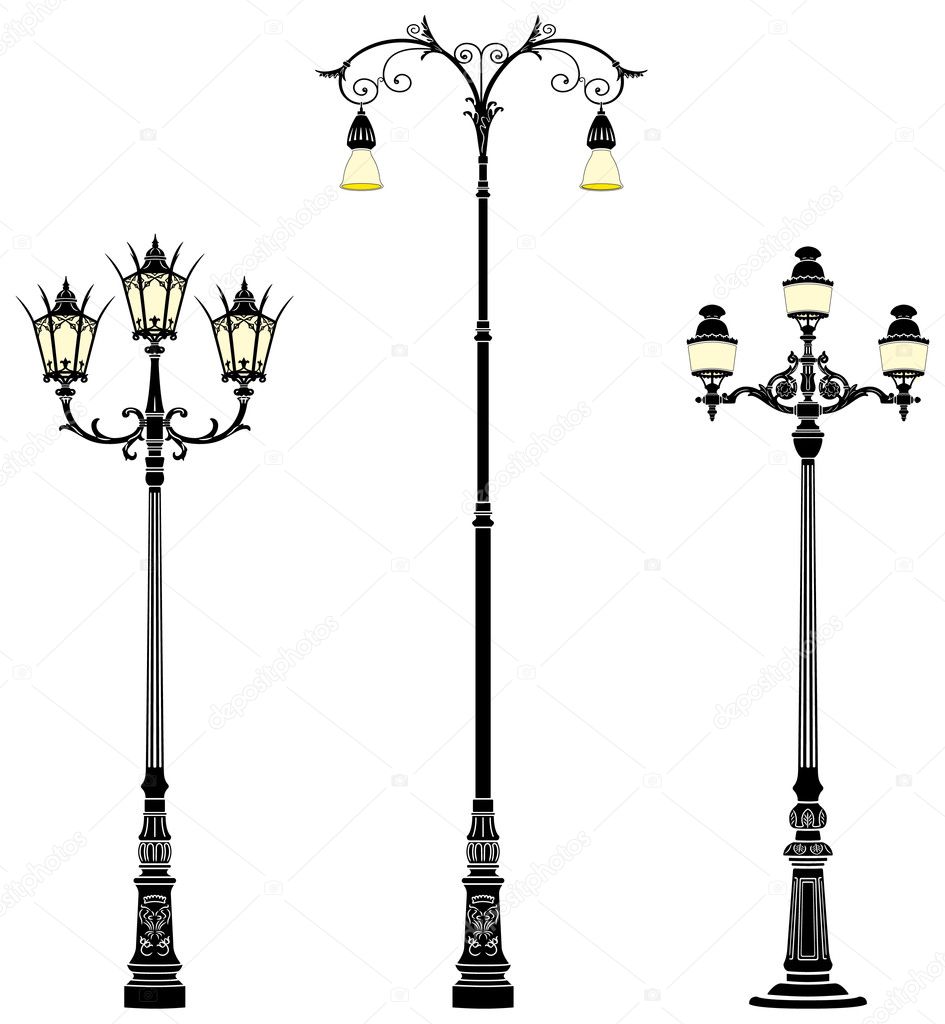 Floor street lamps — Stock Vector © mannaggia 3902800