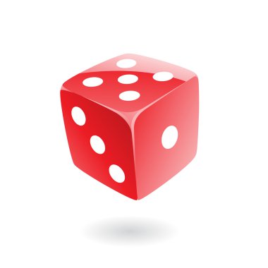 3d red dice clipart