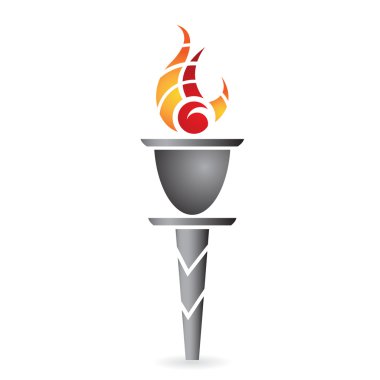 Ancient torch 5 clipart