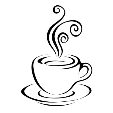 Line art coffee 5 clipart