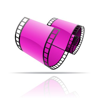 Purple film reel clipart