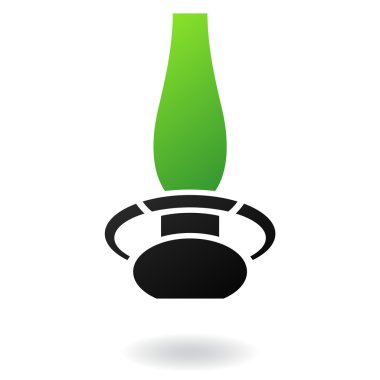 Green gas lamp clipart