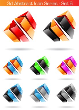 3d Abstract Icon Series - Set 6 clipart