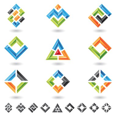 Squares, rectangles, triangles clipart