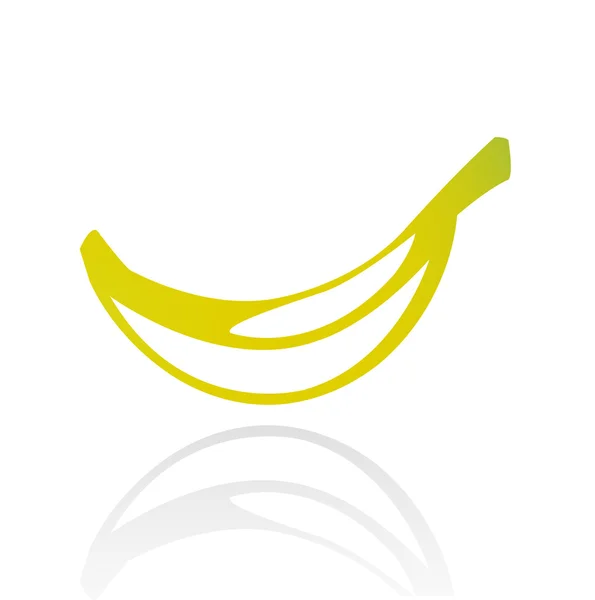 Vonalas banán — Stock Vector