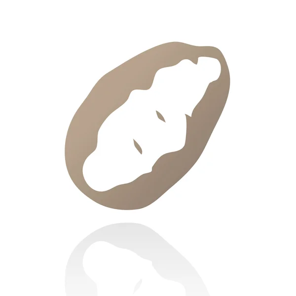 Pomme de terre Line art — Image vectorielle